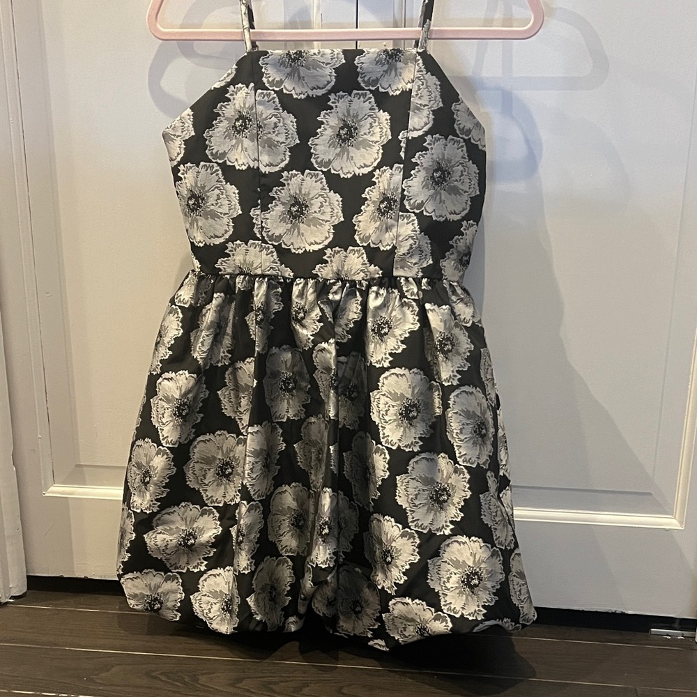 GB Girls Black and White Floral Dress